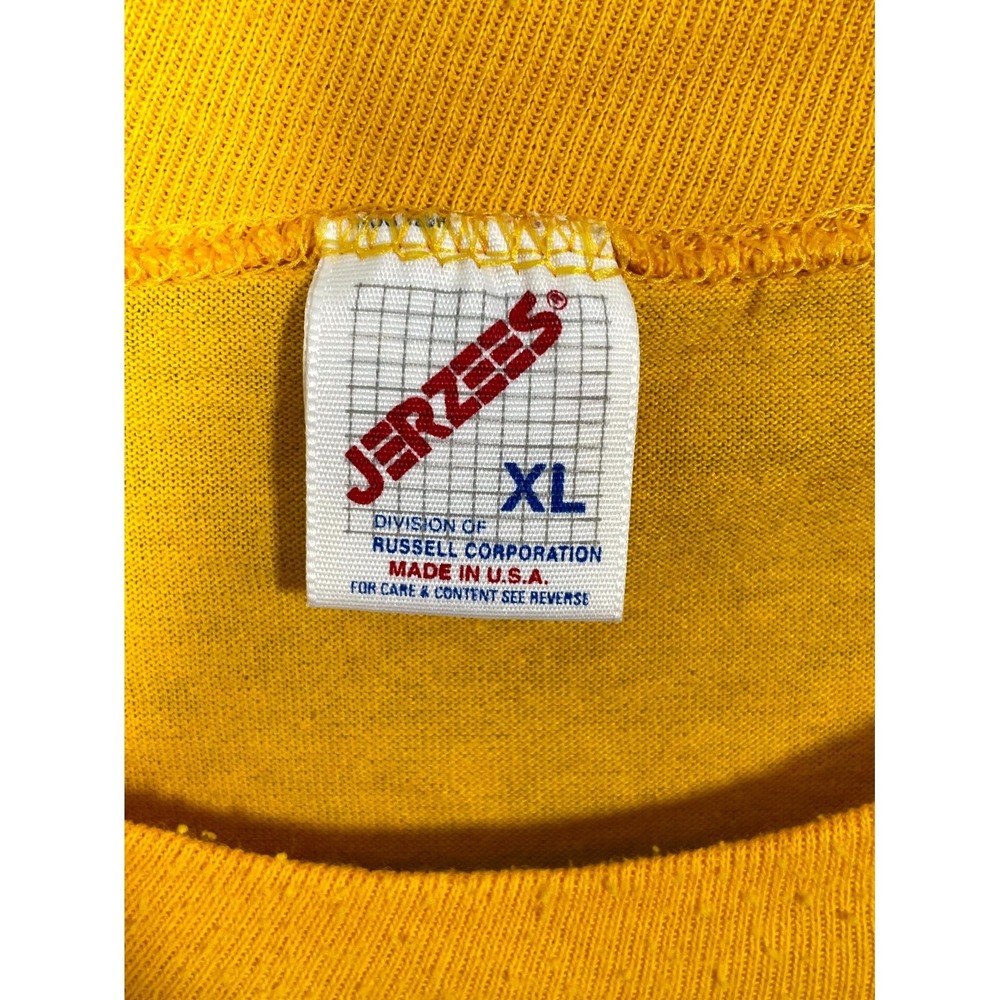 Vtg Jerzees T Shirt Mens XL Yellow Cotton USS Ringgold DD500 Association Naval - Picture 3 of 6